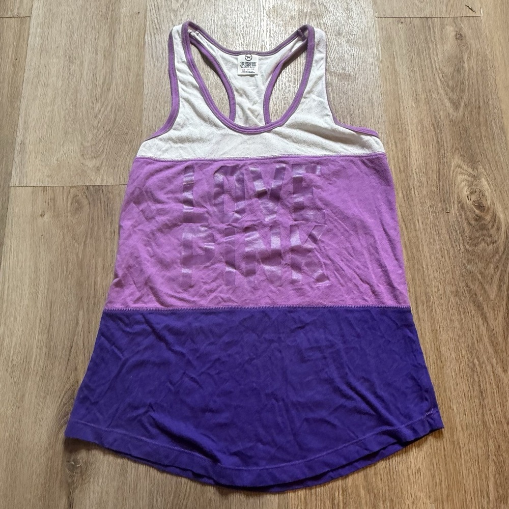 PINK‎ Victoria's Secret Tank Top Racerback Purple Ombre Sleeveless XS